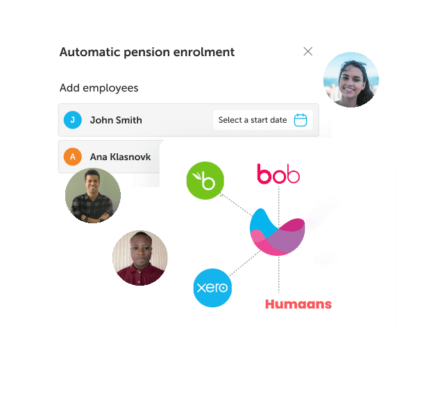 An illustration of our automatic enrolment pension solution for small businesses.