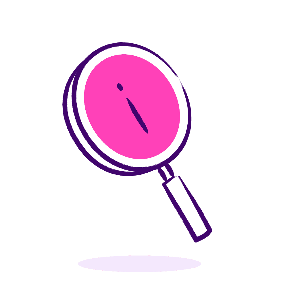 Magnifying glass illustration