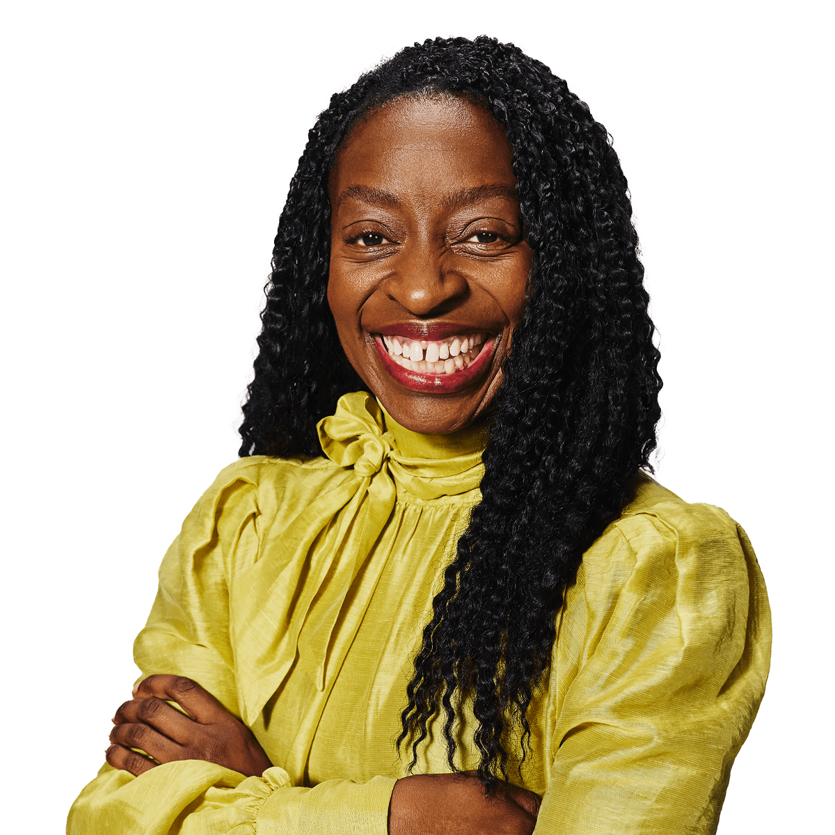 Lady in yellow shirt